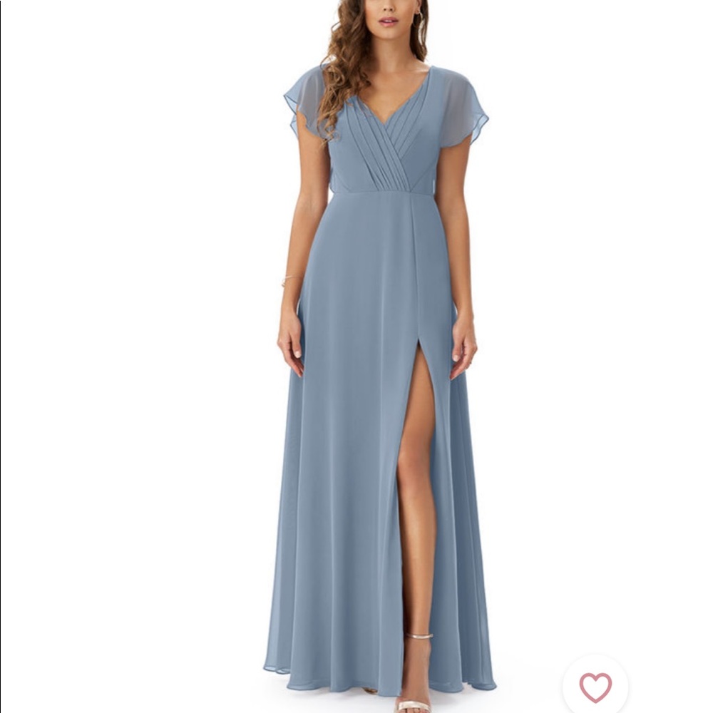 Size 12 Azazie Dress. Dusty Blue